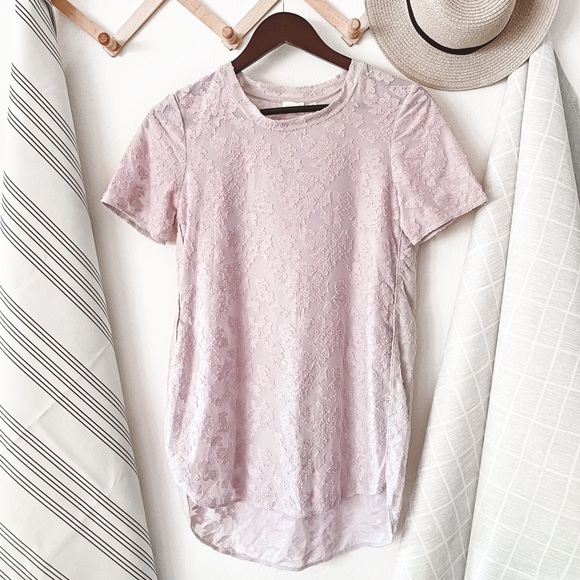 Aritzia Wilfred Tarascon Burnout T-Shirt Blush Pink - Picture 3 of 5